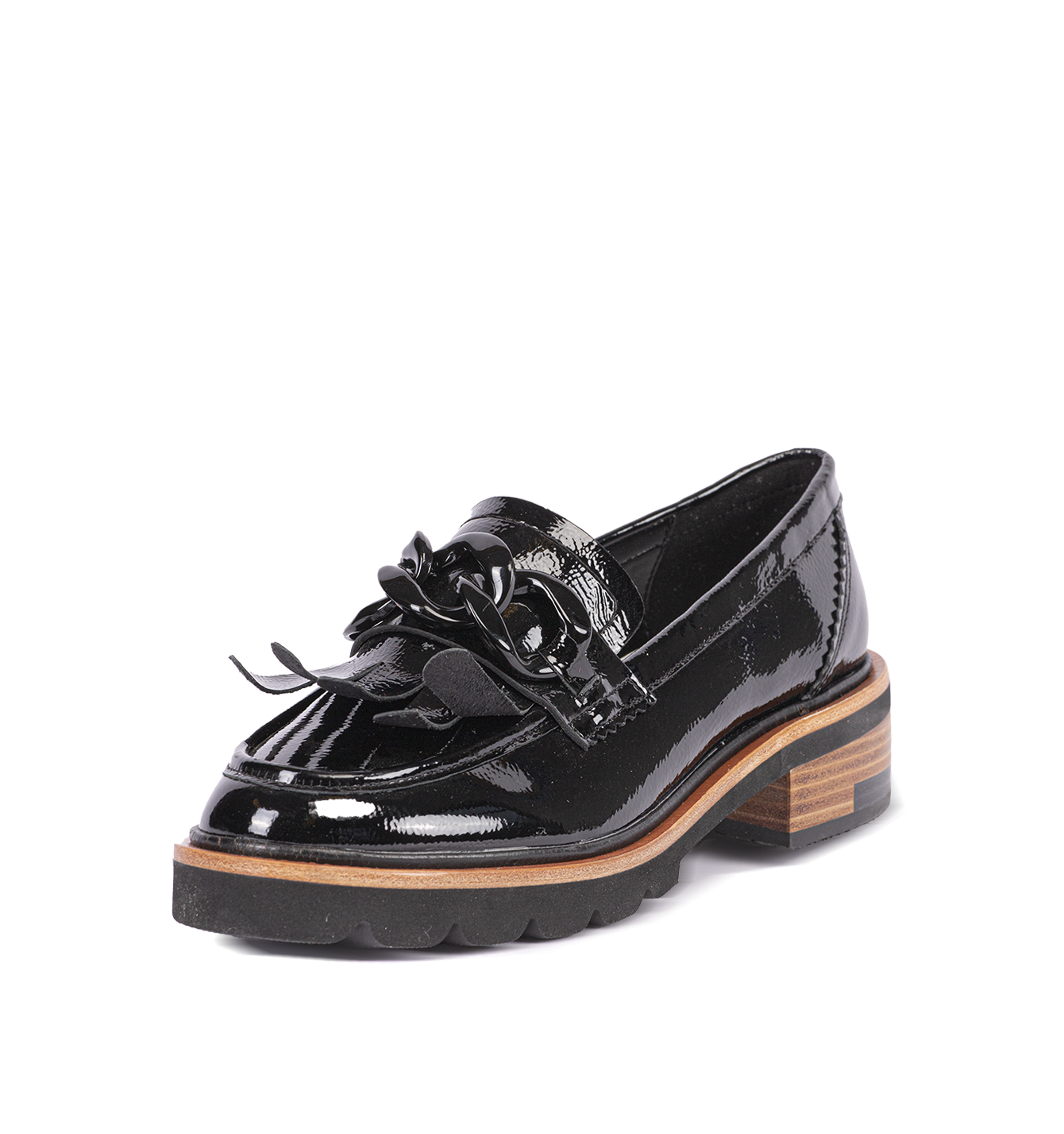 Mocassins noirs pour femmes 242-N10-01