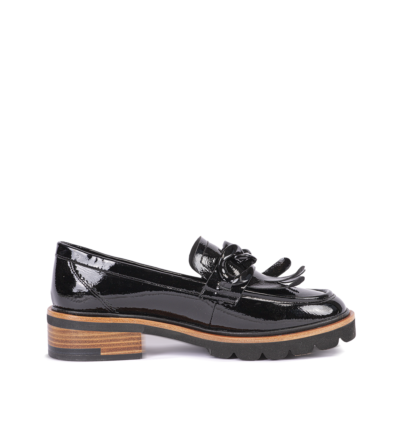 Mocassins noirs pour femmes 242-N10-01