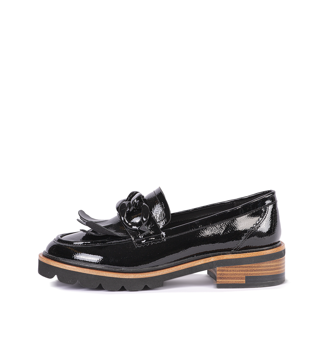 Mocassins noirs pour femmes 242-N10-01