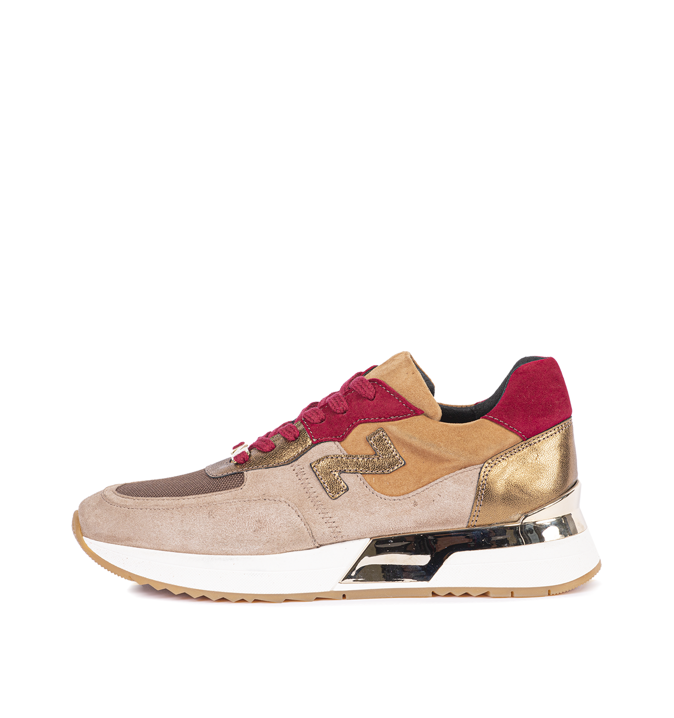 Dames beige sneakers 242-NS41-04