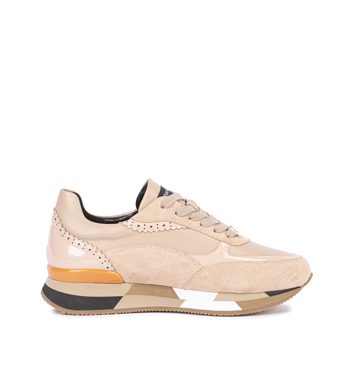 Dames beige sportschoenen 242-NS11-03