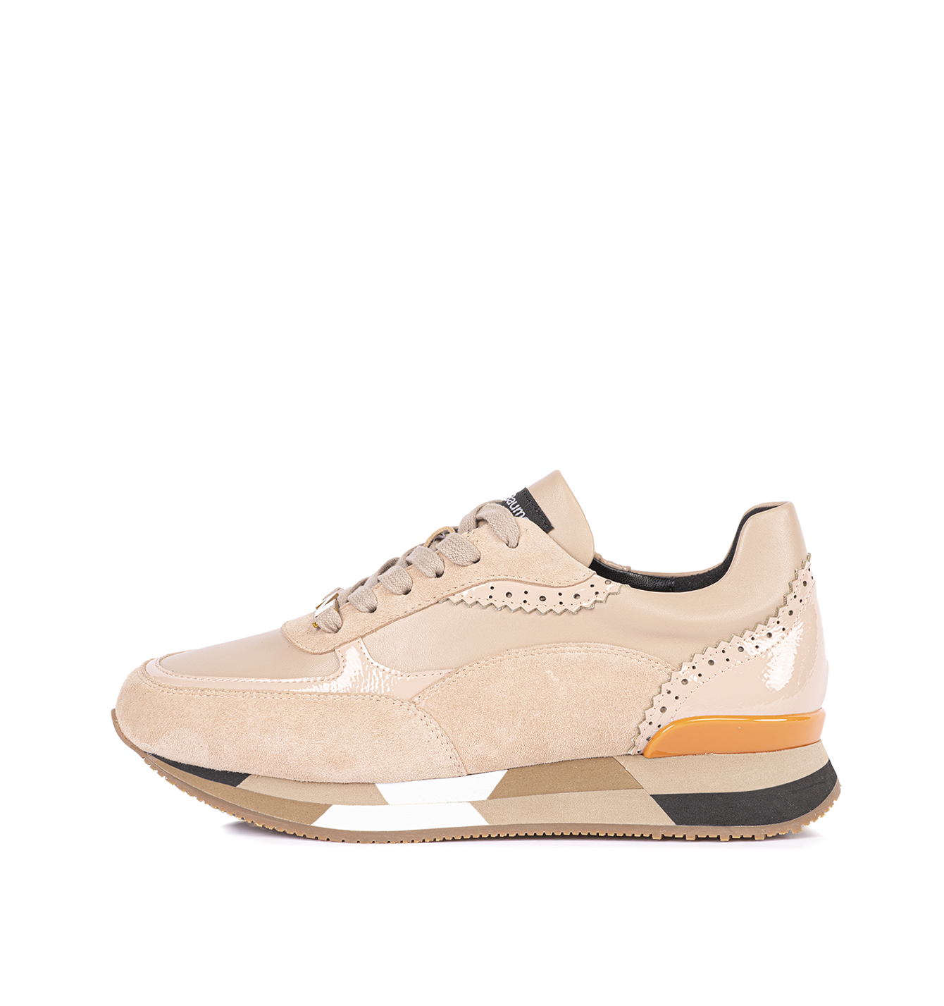 Dames beige sportschoenen 242-NS11-03