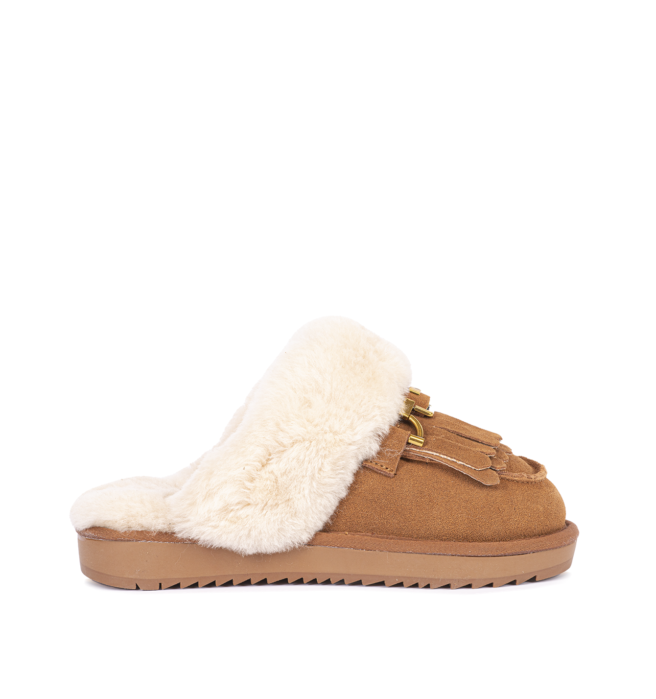 Dames pantoffels cognac 242-N61-01