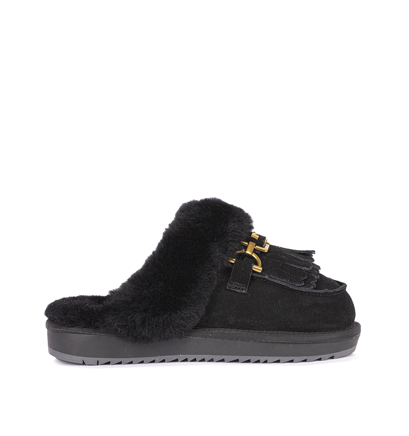 Pantoufles noires pour femmes 242-N61-02
